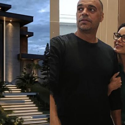 Imóvel de Luciele Di Camargo e Denílson tem espaço para taça e piscina com TV
