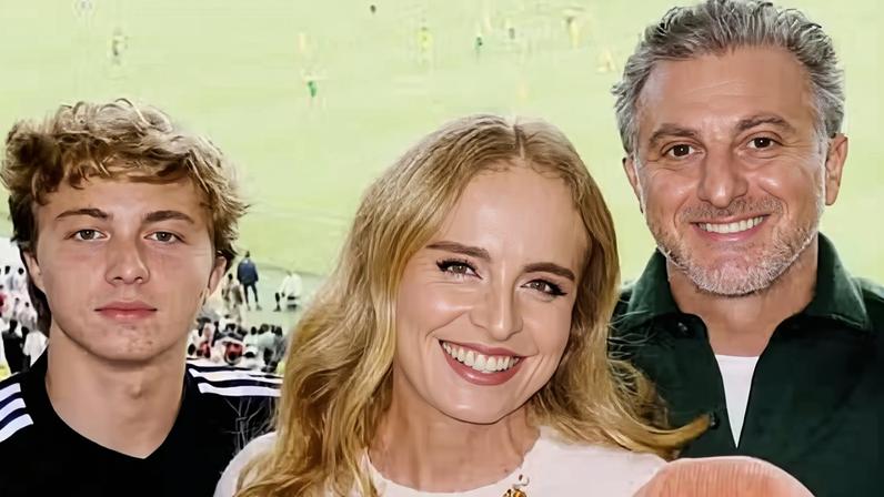 Benício com os pais, Angélica e Luciano Huck — Foto: Reprodução/Instagram
