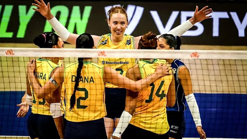 Brasil vence Holanda na estreia da VNL em jogo apertado