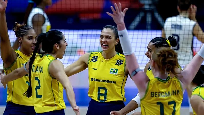 Brasil vence Bélgica na VNL e exibe principais lances da partida
