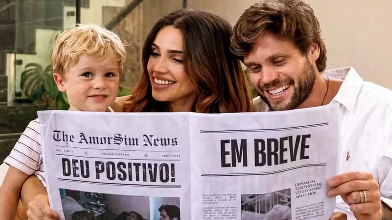 Paula Amorim e Breno Simões anunciam gravidez de segundo filho — Foto: Reprodução/Instagram