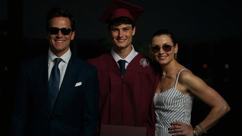Bridget Moynahan subtly referenced ex Tom Brady in her Sunday Instagram post celebrating son Jack’s high school graduation.