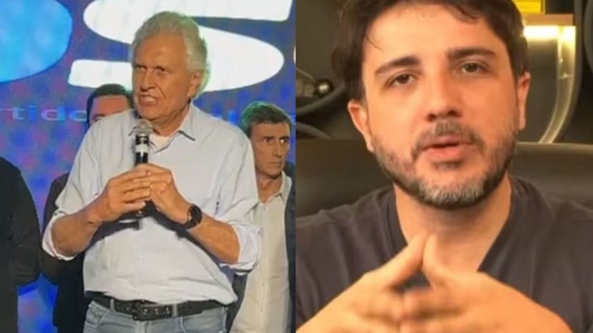 Caiado elogia Renan Santos e sinaliza conversa sobre escolha de vice