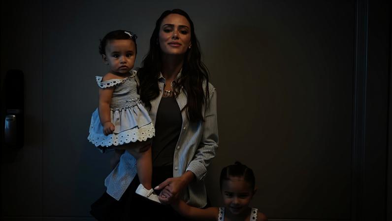 Bruna Biancardi com Mavie e Mel — Foto: Reprodução/TikTok