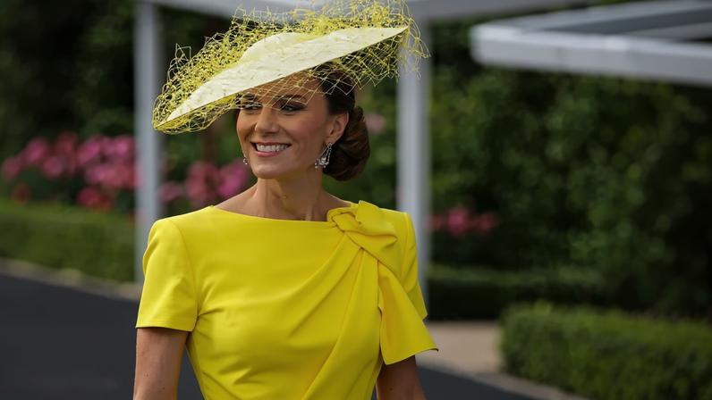 The Princess of Wales returned to Royal Ascot Wednesday in a yellow Roksanda midi dress she has worn twice before.