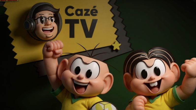 Copa do Mundo | Turma da Mônica reforça transmissão da CazéTV