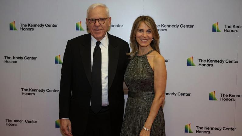 David Rubenstein and Caryn Zucker, shown here at the Kennedy Center Honors in 2023, tied the knot on Friday.