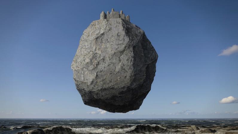 Magritte’s *The Castle of the Pyrenees* (1959)