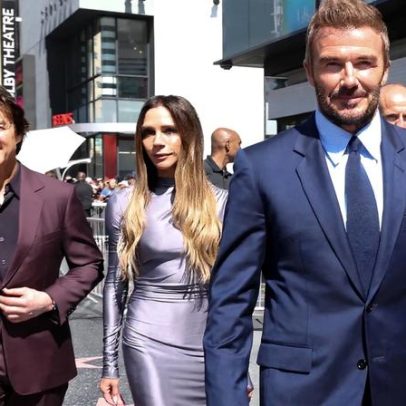 Beckham recebe estrela no Walk of Fame com presença de Tom Cruise e Eva Longoria