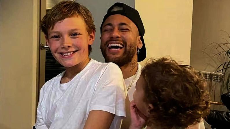 Neymar e Davi Lucca — Foto: Reprodução/Instagram