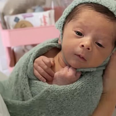 Lore Improta faz ensaio newborn com Levi, filho de Léo Santana