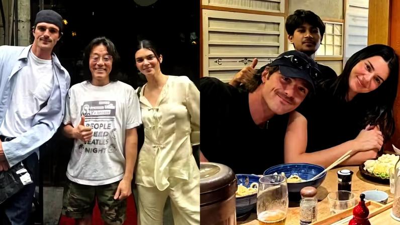 Kendall Jenner e Jacob Elordi com fãs em Tóquio no Japão — Foto: Reprodução/X