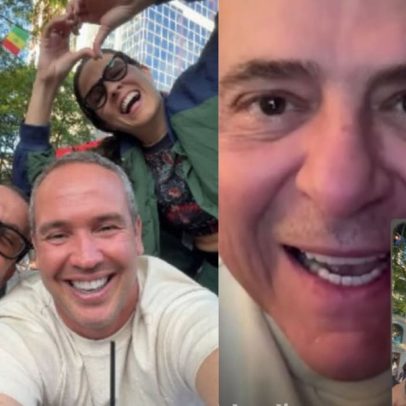 Caio Ribeiro se emociona em chamada de vídeo com Luis Roberto e amigos