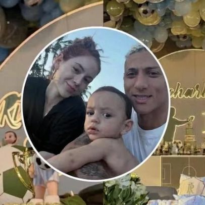 Richarlison e Amanda Araújo celebram 1 ano do filho Richarlison Jr.