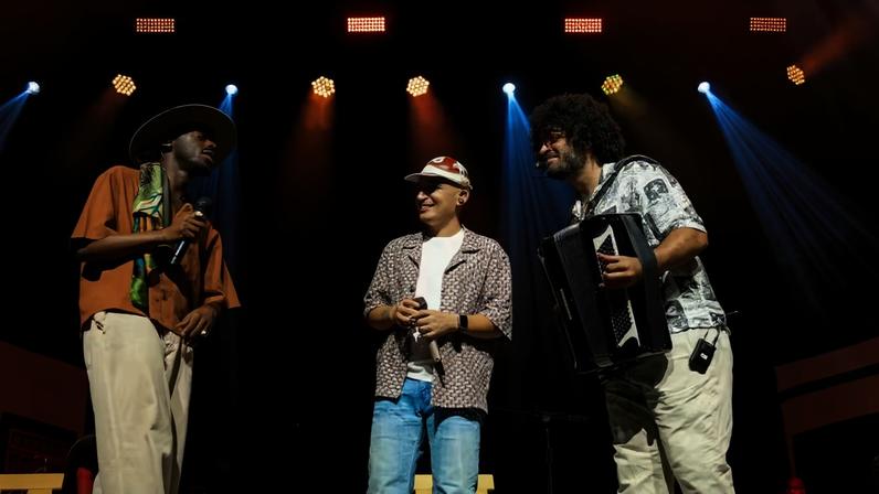 Jota.pê, João Gomes e Mestrinho — Foto: Créditos: @laercio_pioi
