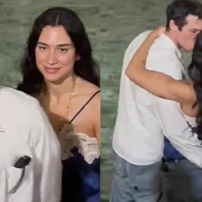 Dua Lipa e Callum Turner são flagrados beijando em famosa fonte italiana
