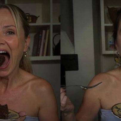 Eliana cria bolo de chocolate crocante que lembra brownie