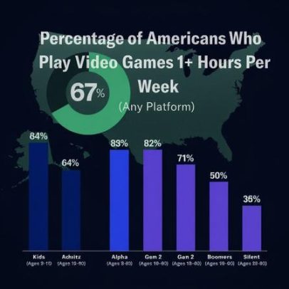 Pesquisa aponta que dois terços dos americanos são gamers