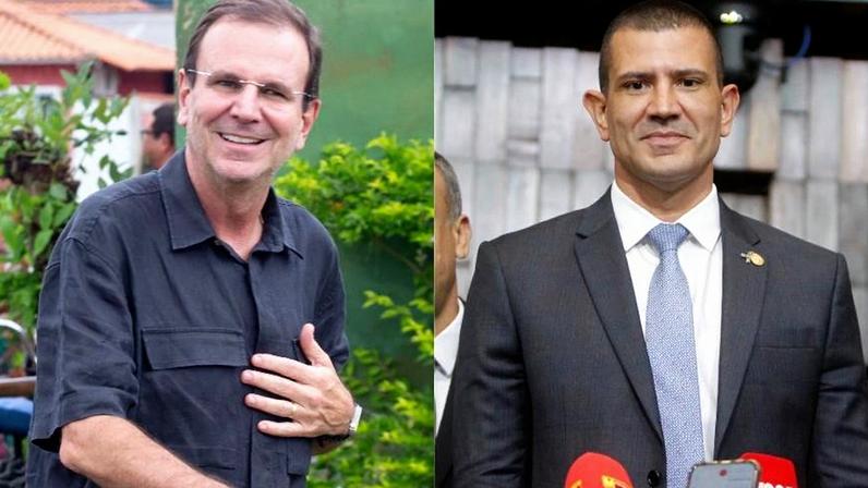 Ex-prefeito do Rio, Eduardo Paes (PSD), e o deputado estadual Douglas Ruas (PL)