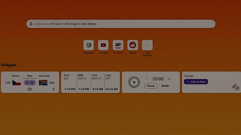 Widgets da nova página inicial do Firefox ajudam a manter o foco