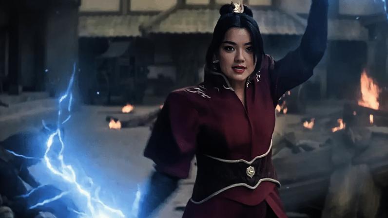 Cena de Aang e Azula na segunda temporada de Avatar