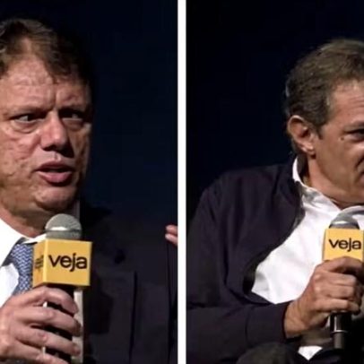 Haddad alega venda da Sabesp em mesa de amigos; Tarcísio sustenta privatização