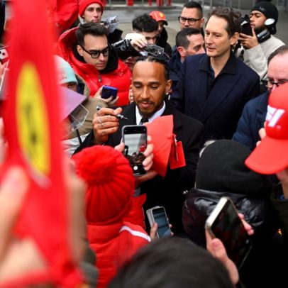 Presidente da Ferrari parabeniza Hamilton por 1ª vitória com a equipe