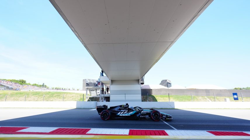 George Russell no terceiro treino livre para o GP de Barcelona-Catalunha — Foto: David Davies/PA Images via Getty Images