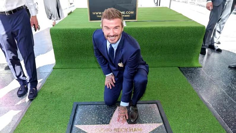 David Beckham ganha estrela na Calçada da Fama de Hollywood — Foto: Getty Images