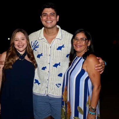 Ex-BBBs e celebridades apostam em looks azuis no luau do São João da Thay