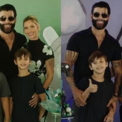 Andressa Suita e Gusttavo Lima promovem festa para aniversários dos filhos