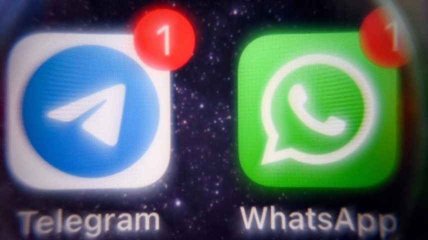 Ícone do aplicativo Telegram e WhatsApp
