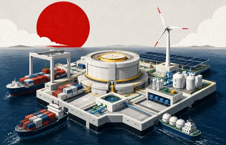 Ilha nuclear: China quer mudar o transporte marítimo (Imagem gerada por IA)
