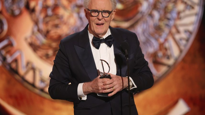 John Lithgow (seen above) accepted the award for Best Performance by a Leading Actor in a Play for “Giant” at the 2026 Tony Awards on Sunday.