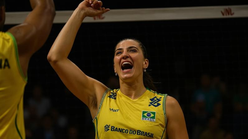 Julia Kudiess celebra atuação na estreia da VNL com pressão positiva