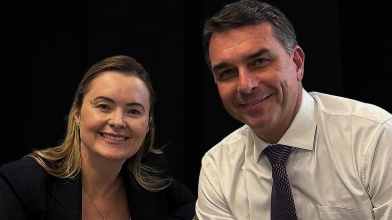 A deputada Júlia Zanatta (PL-SC) e o senador Flávio Bolsonaro (PL-RJ). Foto: Reprodução/X
