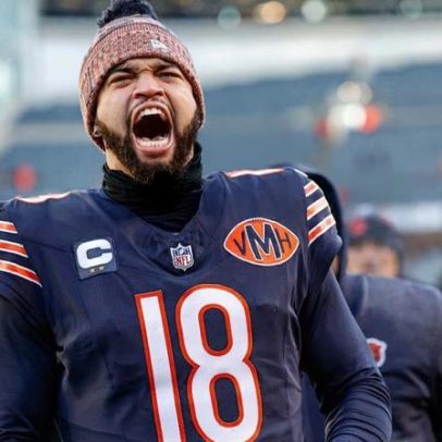 Caleb Williams, QB dos Bears, imita Michael Jordan na capa do Madden NFL 27