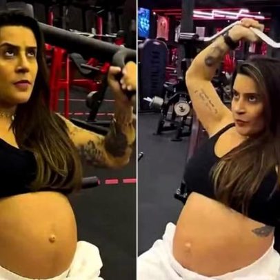 Lauana Prado exibe barrigão em treino e comenta maternidade
