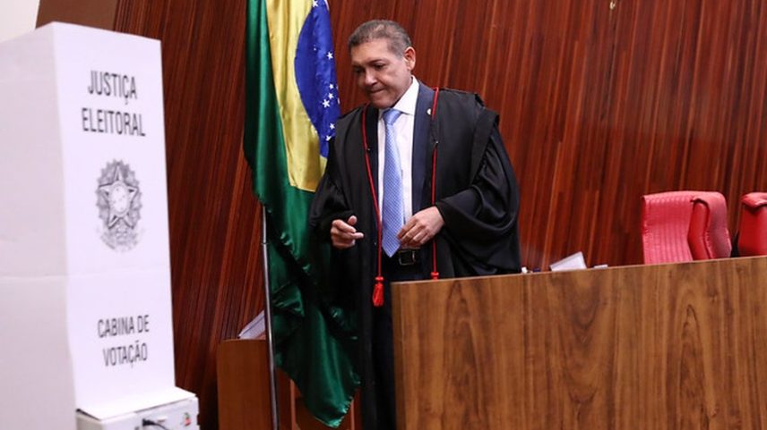 O ministro Kassio Nunes Marques em 14 de abril, quando foi eleito o próximo presidente do TSE. — Foto: Luiz Roberto/TSE