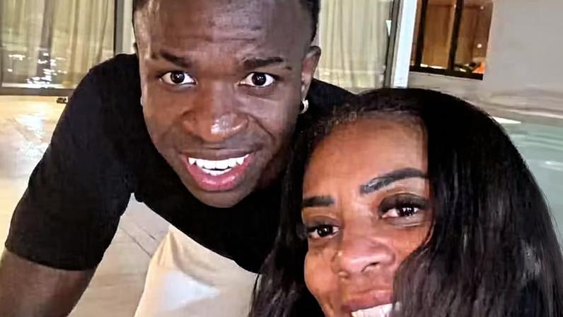 Vini Jr e a mãe, Fernanda Cristina — Foto: Reprodução/Instagram