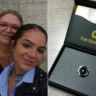 Mel Maia e irmã ganham diamantes feitos com cinzas da mãe há seis meses
