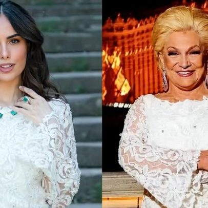 Miss Brasil 2022 celebra noivado usando vestido de Hebe Camargo