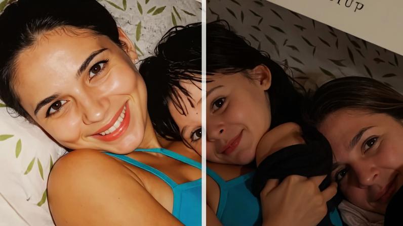 Miriam Freeland e a filha, Maria Helena