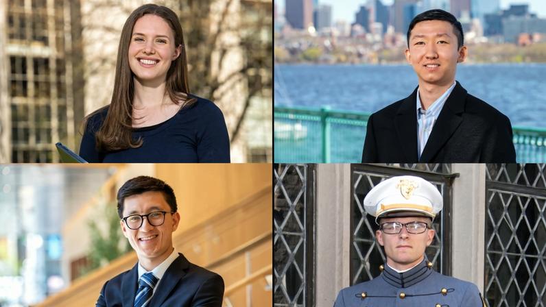 Clockwise from top left: Annika Marschner, Alvin Meng, Matthew Wanta, and Zachary Siegel
