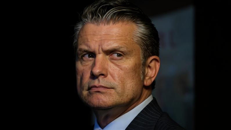 U.S. Defense Secretary Pete Hegseth attends the Shangri-La Dialogue conference in Singapore on May 29.