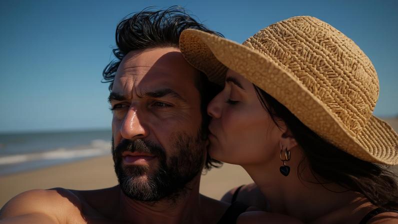 Julio Andrade e a esposa, Elen Clarice — Foto: Reprodução/Instagram