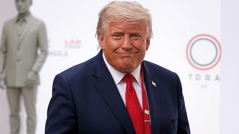 O presidente dos EUA, Donald Trump, durante uma coletiva de imprensa no último dia da cúpula do G7