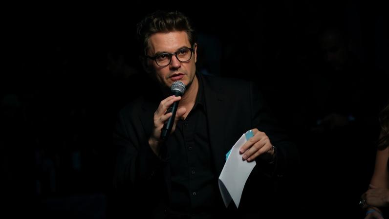 John Mayer (pictured speaking at a private concert in September 2025) and Kat Stickler quietly “split a few months ago,” an insider said.