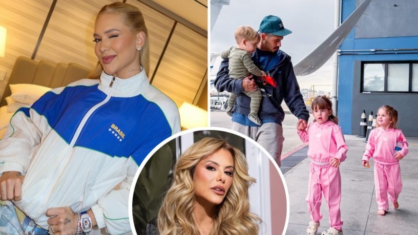 Virginia, Poliana, Zé e filhos do ex-casal — Foto: Reprodução/Instagram