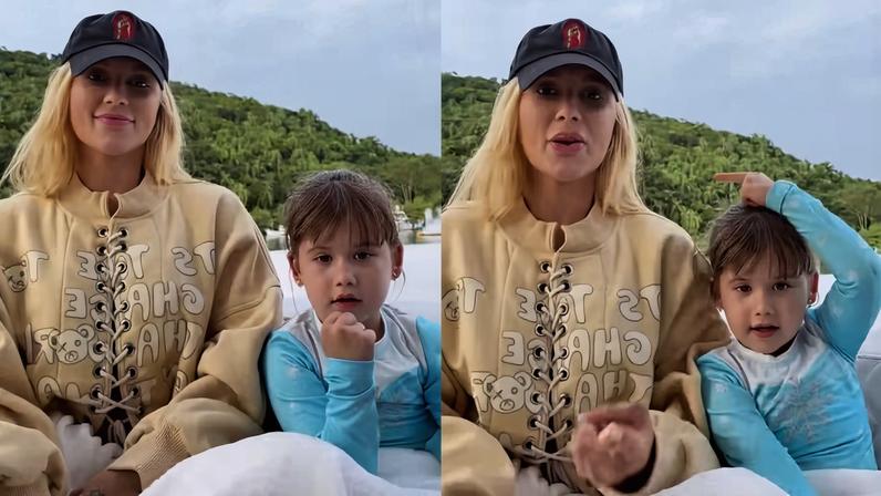 Maria Alice rouba a cena em vídeo com Virginia Fonseca e fãs se impressionam: 'Mini Virgininha' — Foto: Reprodução/Instagram